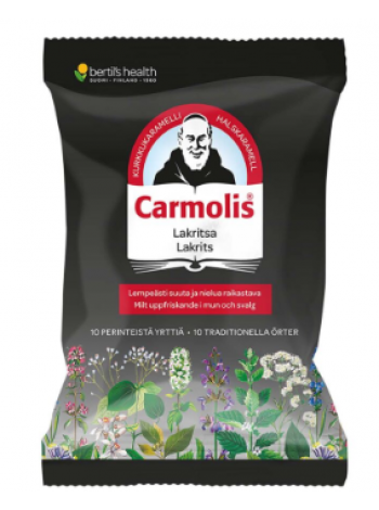 Травяные леденцы с солодкой CARMOLIS LAKRITSI 75г