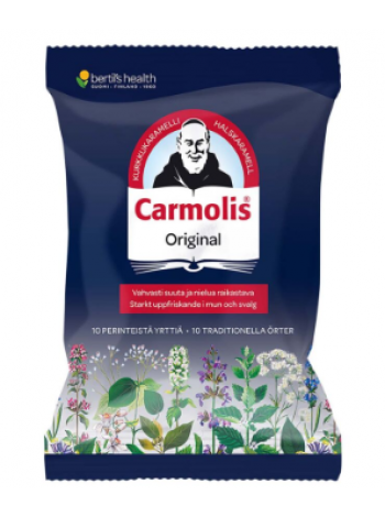 Леденцы на травах от охриплости в горле Carmolis Original 72г Альпийские травы