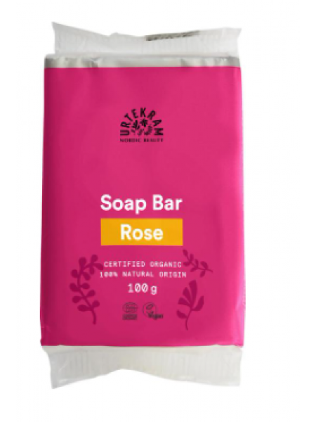 Органическое кусковое мыло с розой URTEKRAM luomu Rose 100г