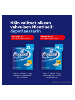 Никотиновый пластырь NICOTINELL DEPOTLAASTARI 7mg/ 24часа 7шт