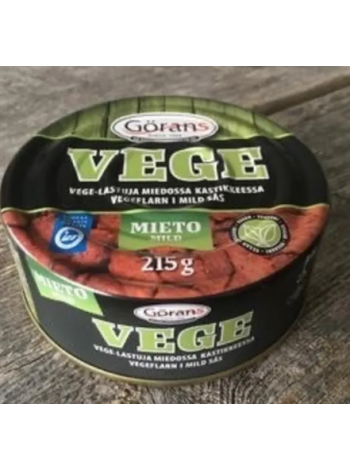 Чипсы Görans Vegelastu miedossa kastikkeessa в нежном соусе 215г в ж/б