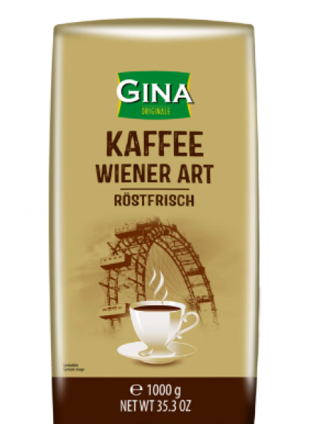 Кофе в зернах по-венски Gina Kaffee Wiener Art 1 кг