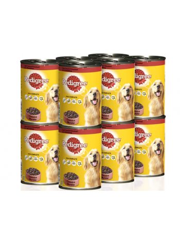 Влажный корм для собак Pedigree Meat 12 x 400 г