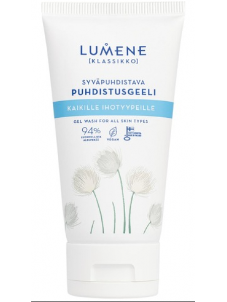 Очищающий гель для глубокого очищения для всех типов кожи Lumene Syväpuhdistava Puhdistusgeeli 150мл