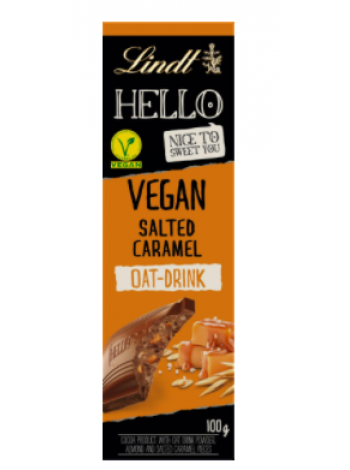 Веганский шоколадный батончик Lindt Hello Vegan с соленой карамелью 100г