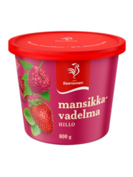 Варенье из клубники и малины Saarioinen Mansikka-vadelmahillo 800г