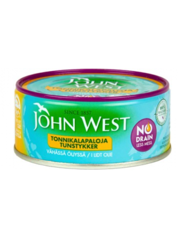Кусочки тунца в подсолнечном масле John West Tonnikalapaloja 120г