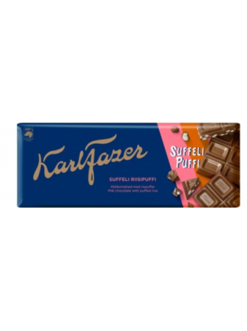 Плиточный шоколад Karl Fazer Suffel Rice Puff 198 г