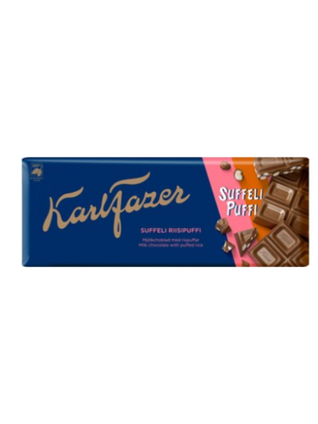 Плиточный шоколад Karl Fazer Suffel Rice Puff 198 г