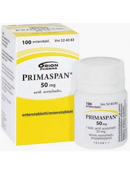 Гастрорезистентные таблетки Primaspan 50мг 100таб
