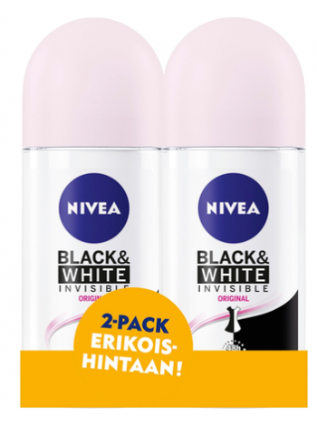 Шариковый антиперспирант NIVEA Invisible For Black & White Original 2x50мл