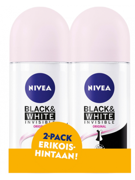 Шариковый антиперспирант NIVEA Invisible For Black & White Original 2x50мл