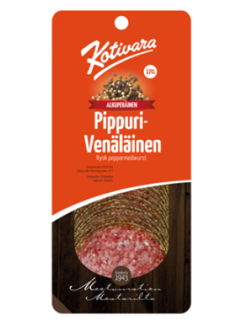 Салями с перцем Kotivara Pippurivenäläinen 170г в нарезке