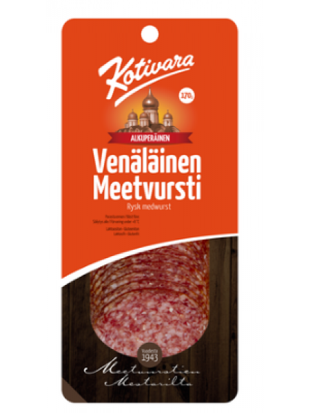Колбаса Kotivara Venäläinen meetvursti 170г в нарезке Не содержит лактозы