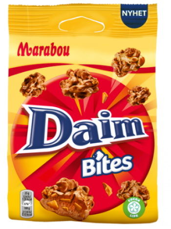 Конфеты Marabou Daim Bites 145г с миндалем и кукурузными хлопьями