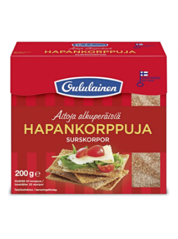 Ржаные хлебцы OULULAINEN Hapankorppuja 200 г сметана