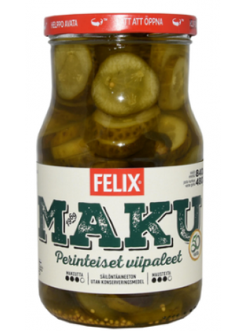 Нарезанные огурцы в маринаде Felix Maku 840 / 480г