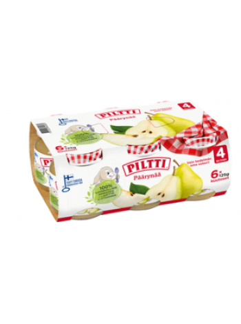 Грушевое фруктовое пюре Piltti 6x125г с 4 месяцев